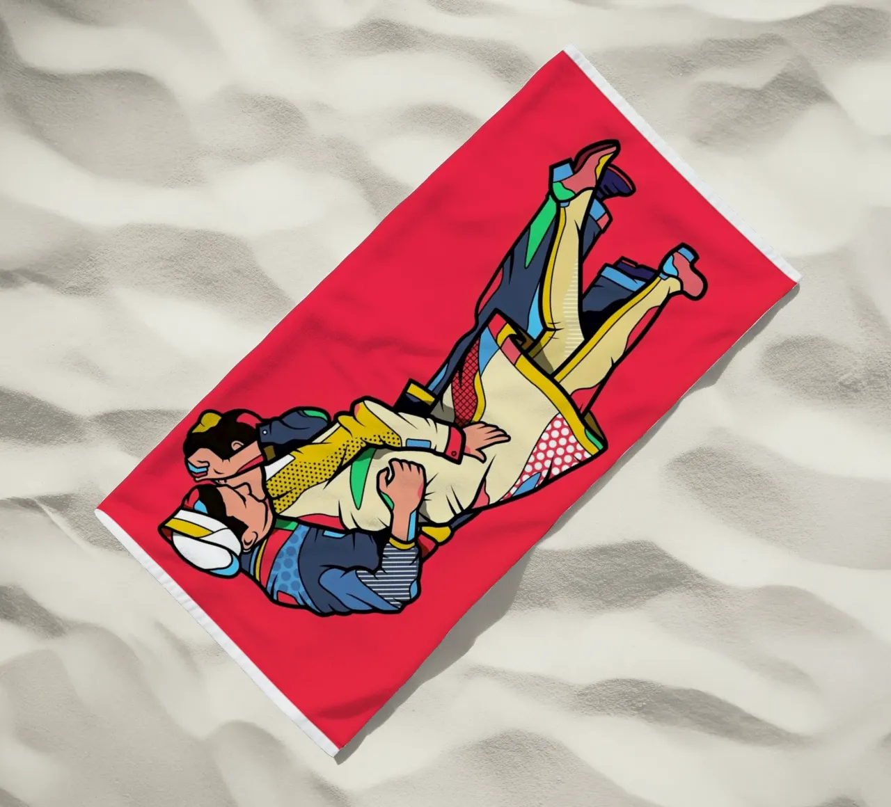 Kiss beach towel by Van Orton Design