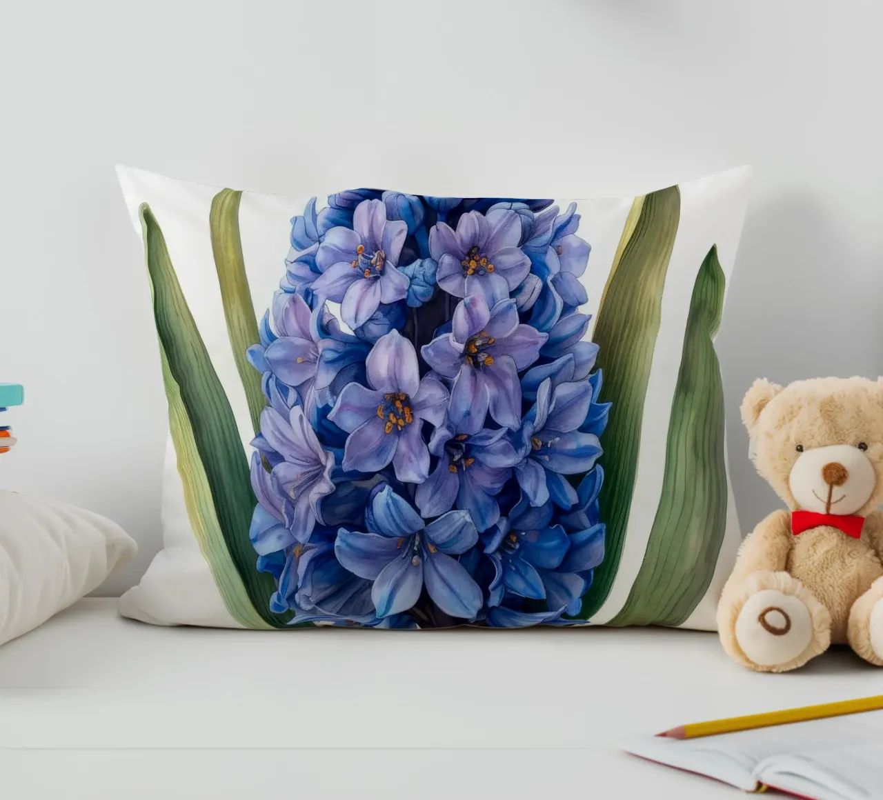 Hyacinth Flower 1 decorative cushion by Bold Blooms