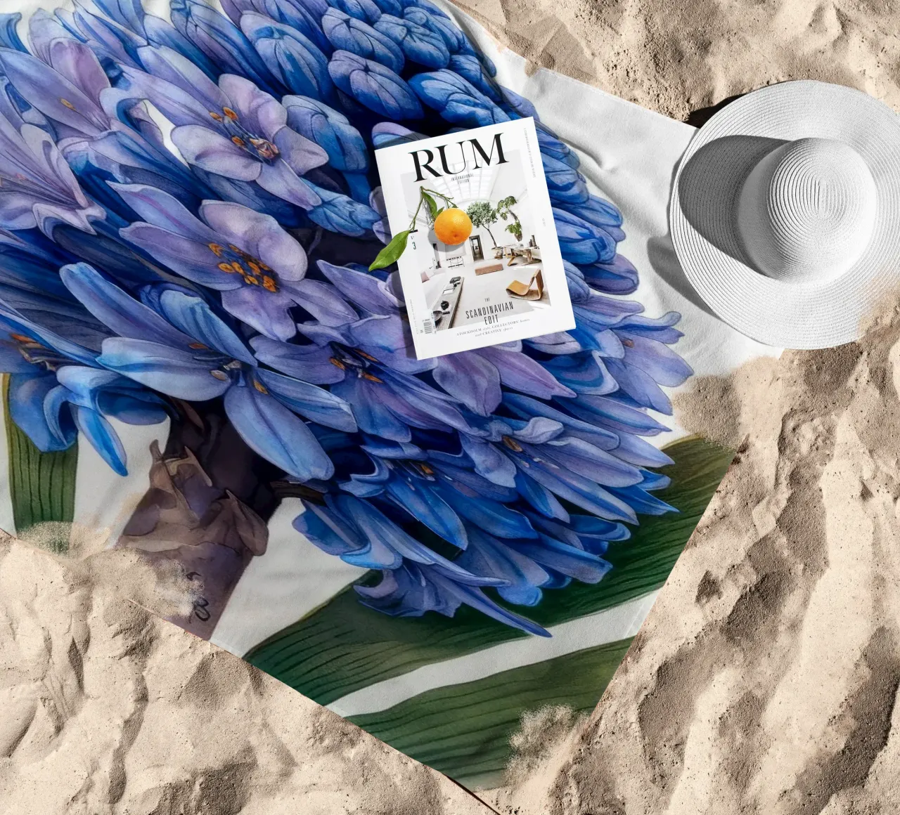 Hyacinth Flower 1 beach towel by Bold Blooms