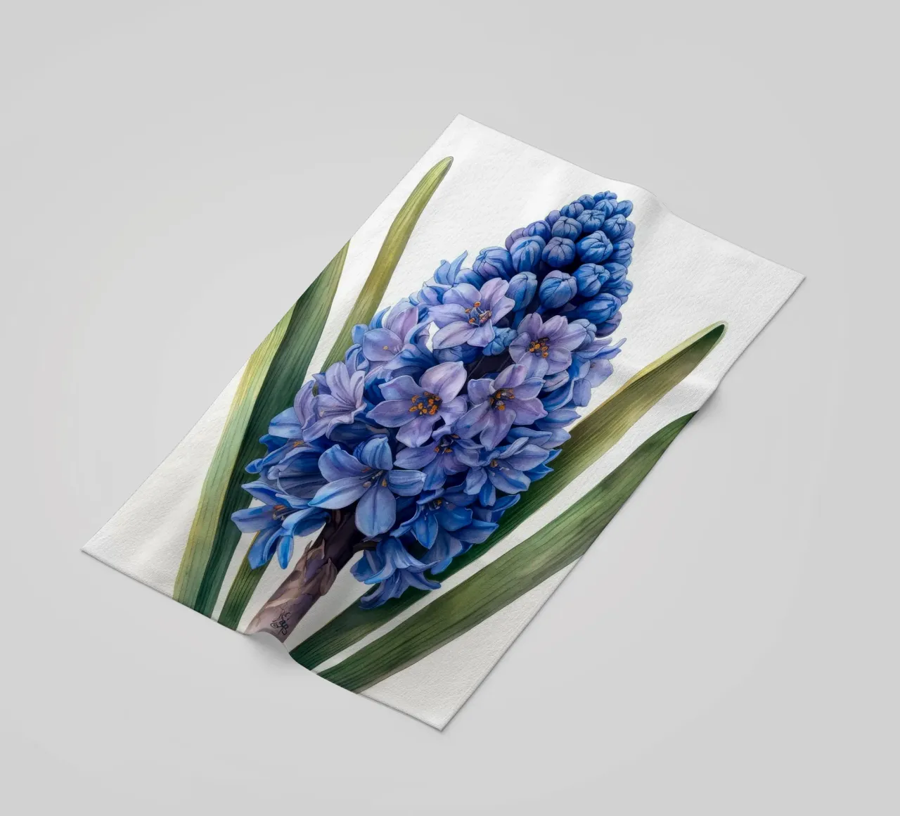 Hyacinth Flower 1 beach towel by Bold Blooms