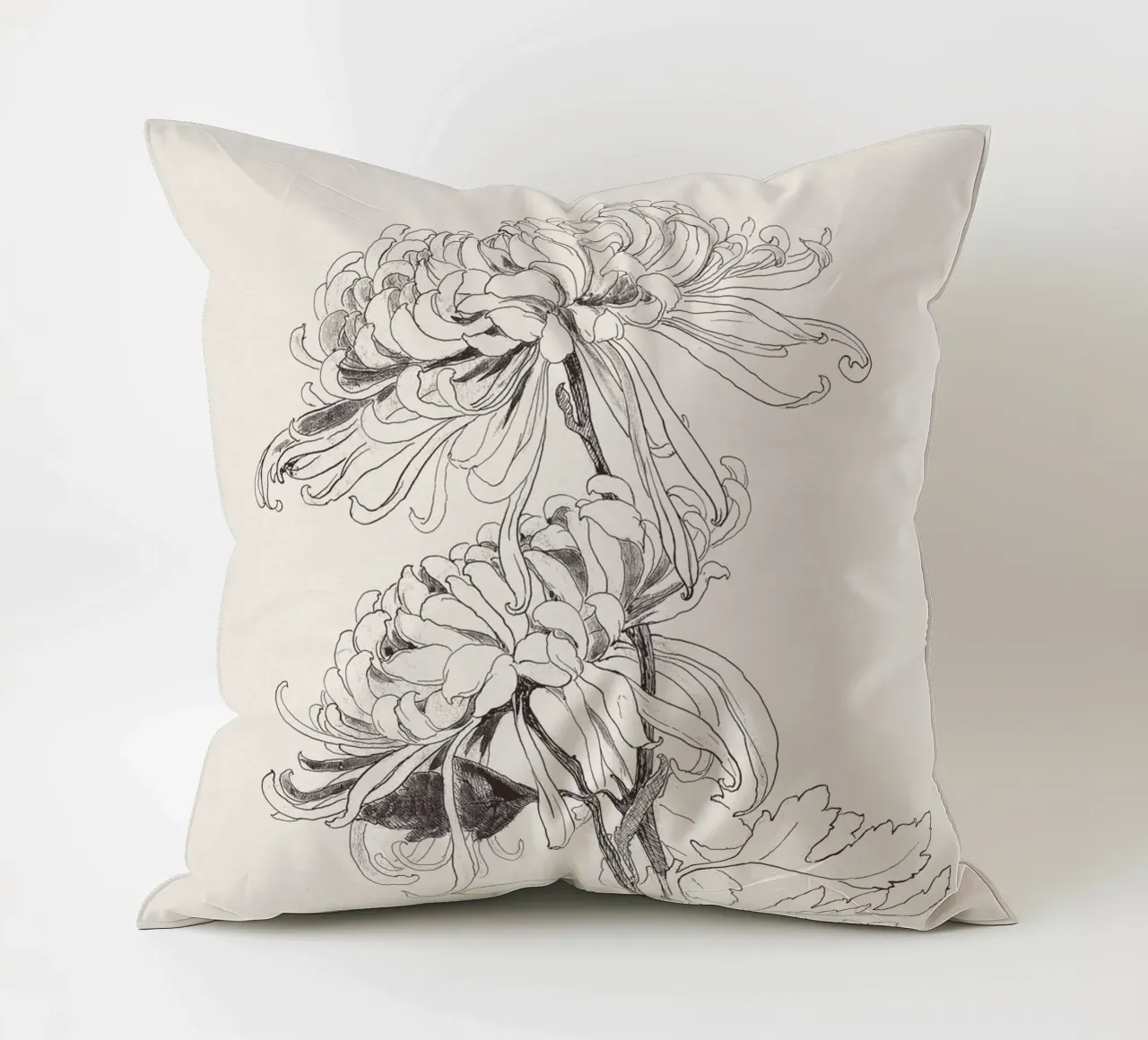 Chrysanths Sketch no. 1 cuscino da apoloprints