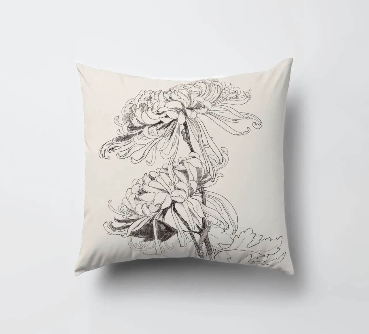 Chrysanths Sketch no. 1 cuscino da apoloprints