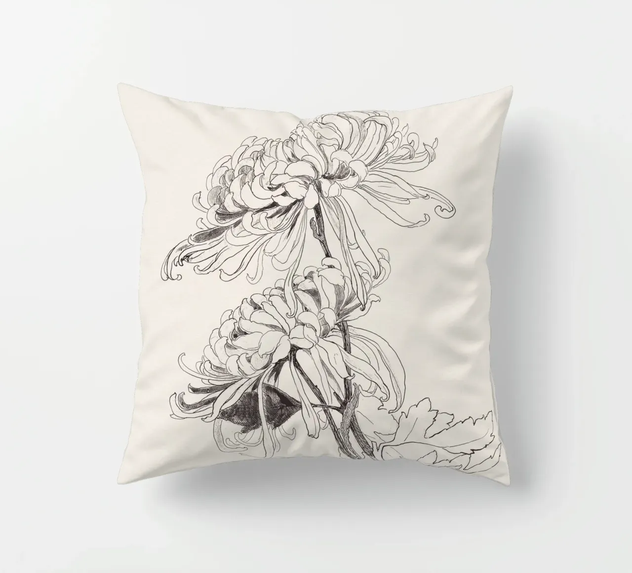 Chrysanths Sketch no. 1 cuscino da apoloprints