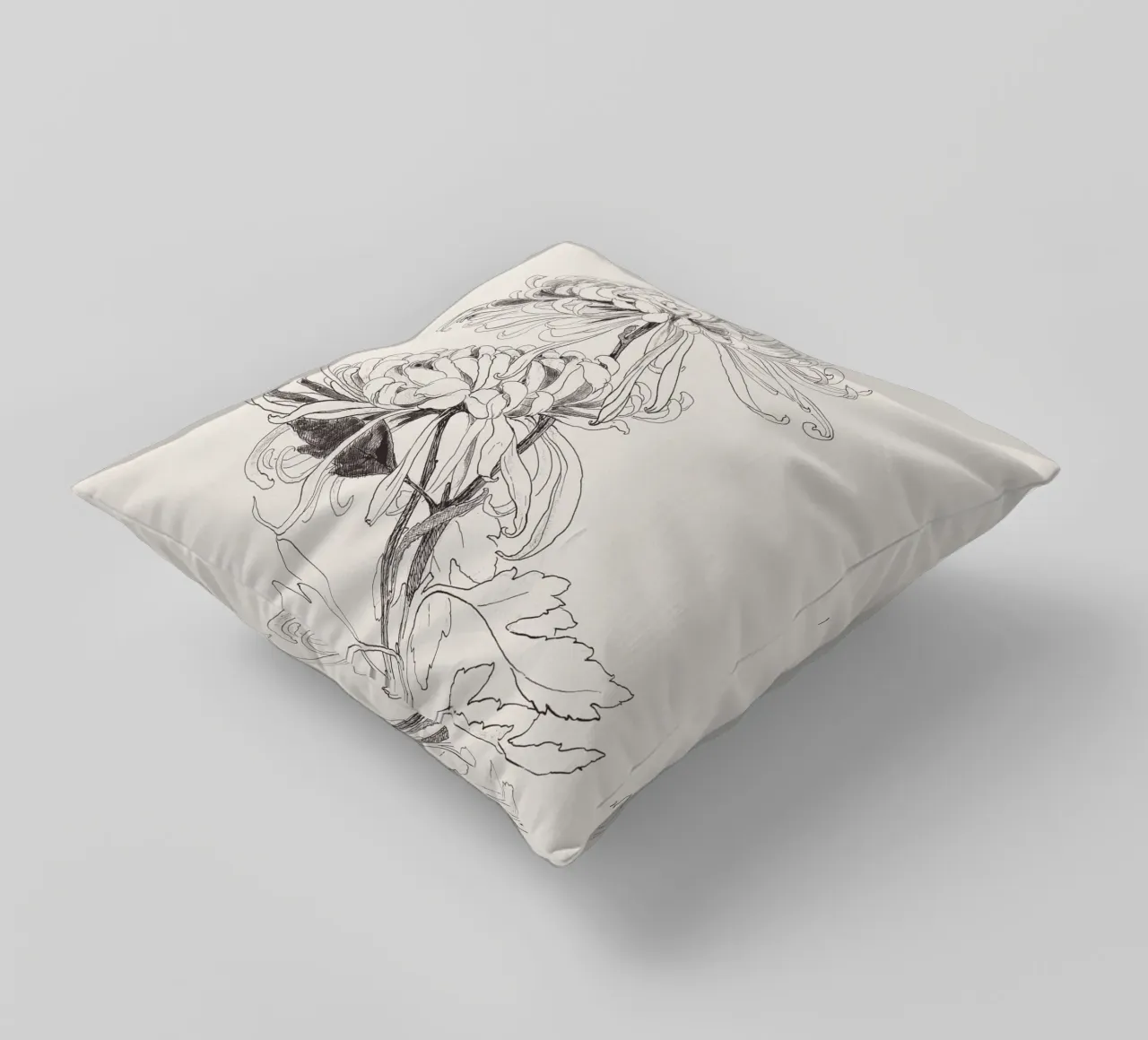 Chrysanths Sketch no. 1 cuscino da apoloprints