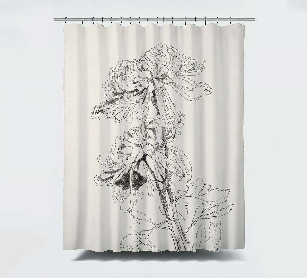 Chrysanths Sketch no. 1 tenda da doccia da apoloprints
