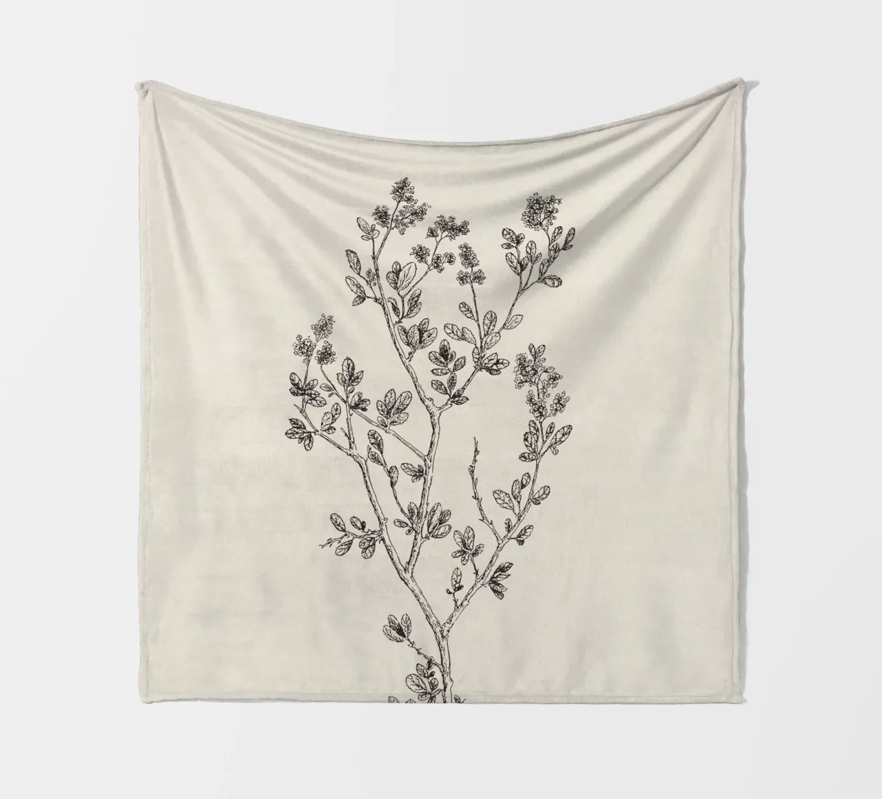 Ceanothus Wildflower Sketch no. 1 coperta in pile da apoloprints
