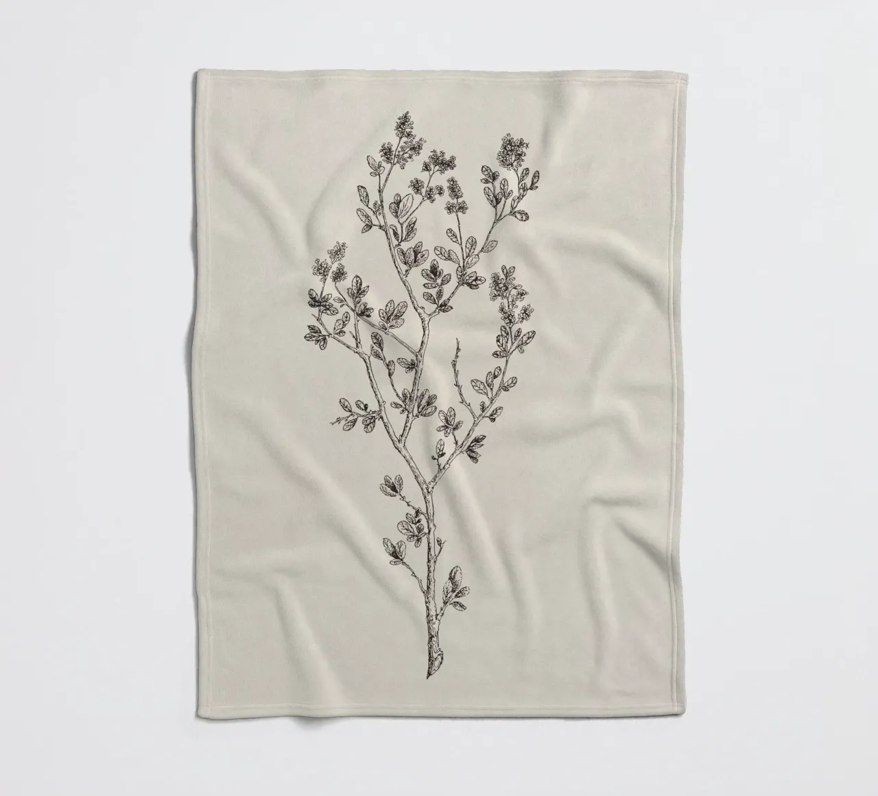 Ceanothus Wildflower Sketch no. 1 coperta in pile da apoloprints