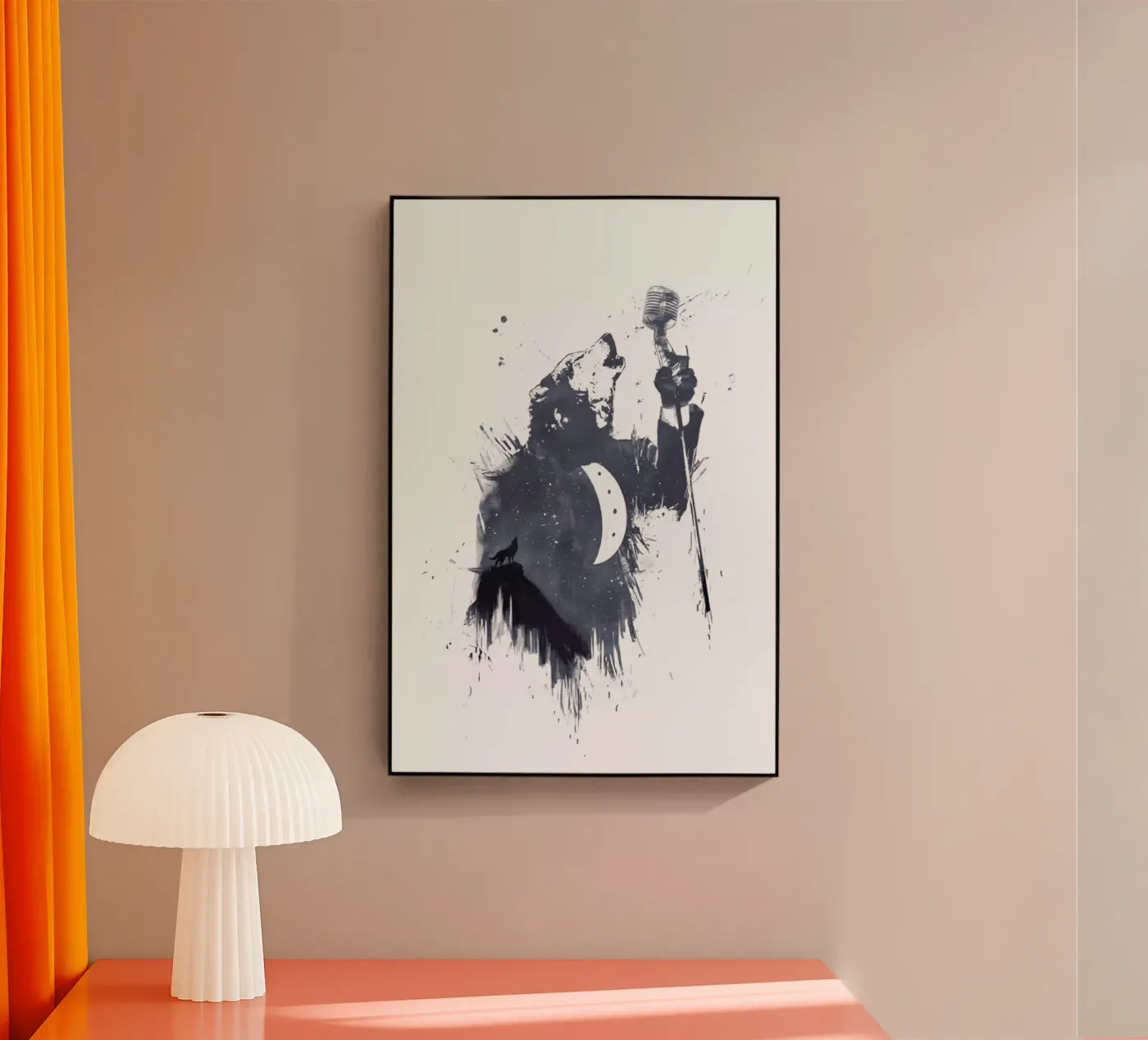 Wolf Song acrylic glass by Balazs Solti