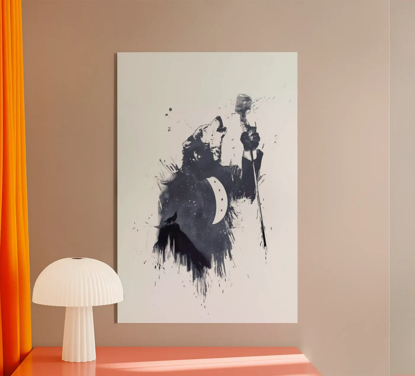 Wolf Song acrylic glass by Balazs Solti