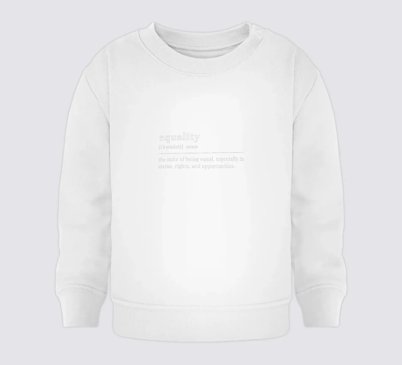 equality (white text) felpa neonato da pilotpegasus