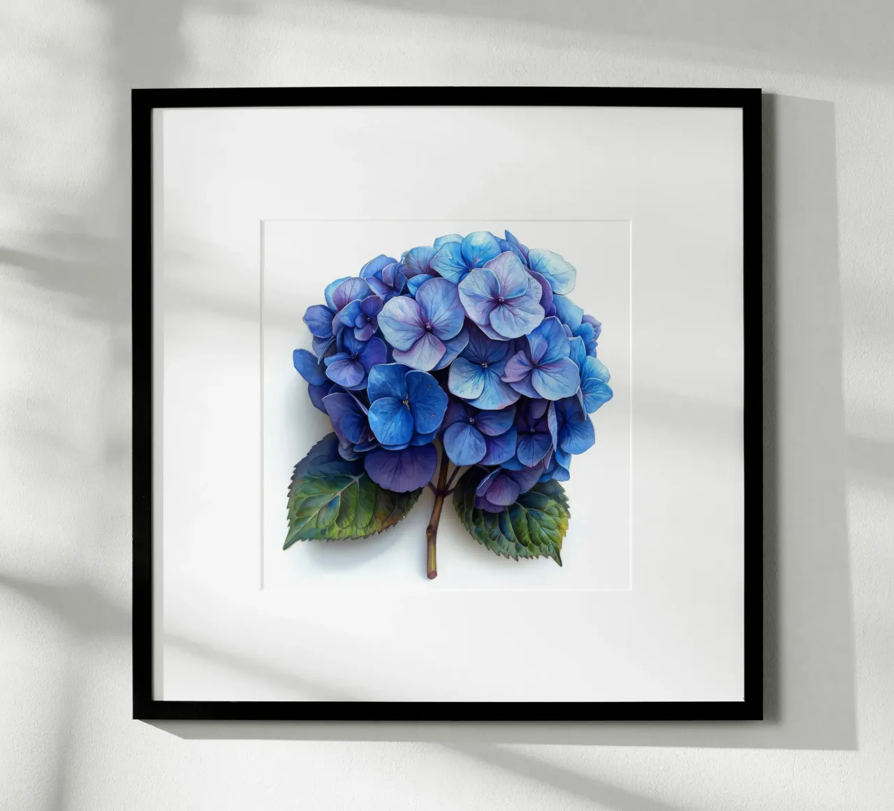 Fiore di ortensia 4 poster con telaio in plastica da Bold Blooms