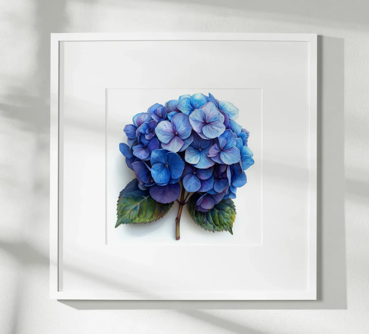 Fiore di ortensia 4 poster con telaio in plastica da Bold Blooms