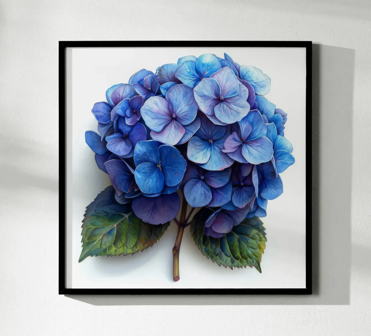 Fiore di ortensia 4 poster con telaio in plastica da Bold Blooms