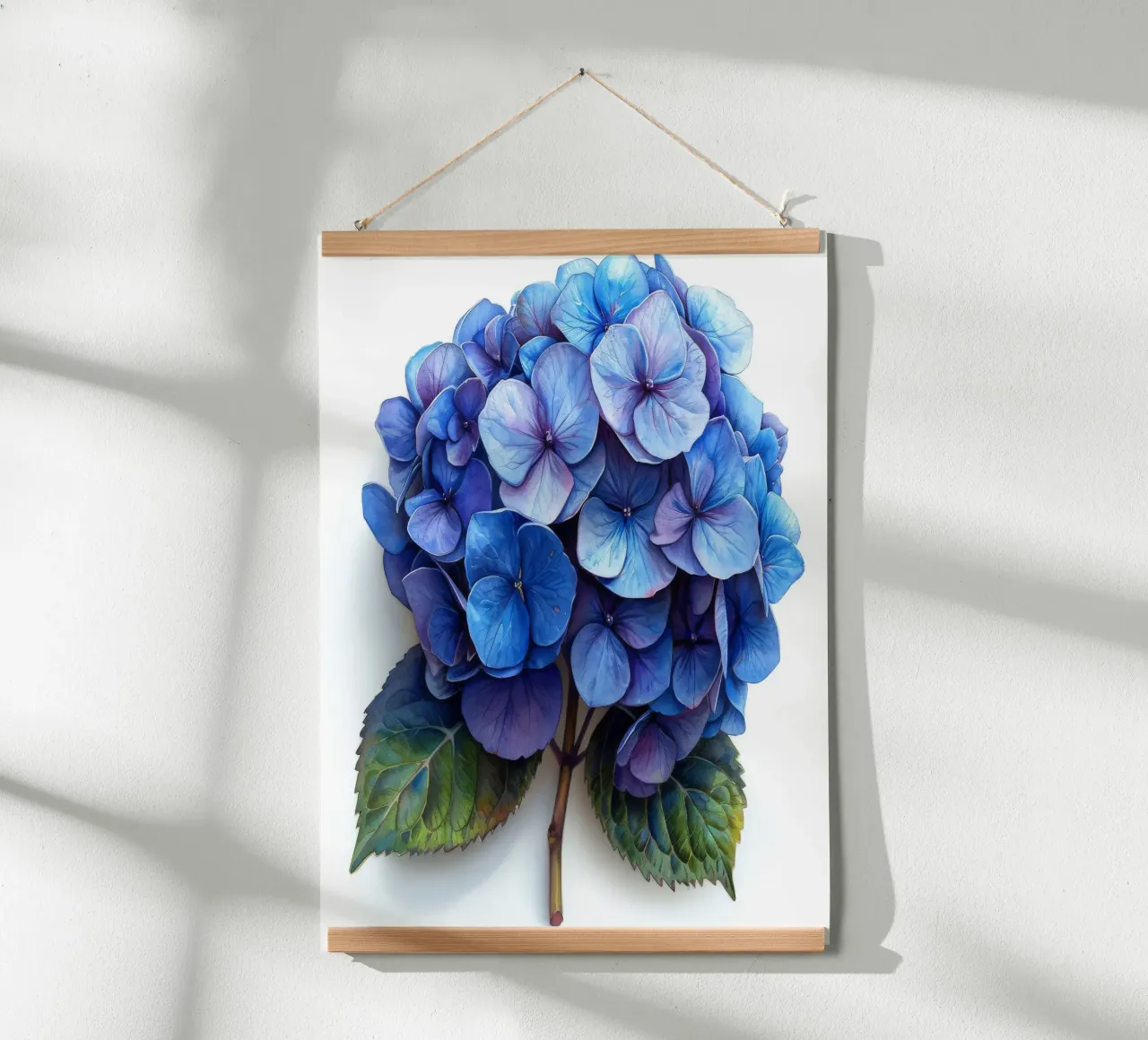Fiore di ortensia 4 poster con telaio in plastica da Bold Blooms