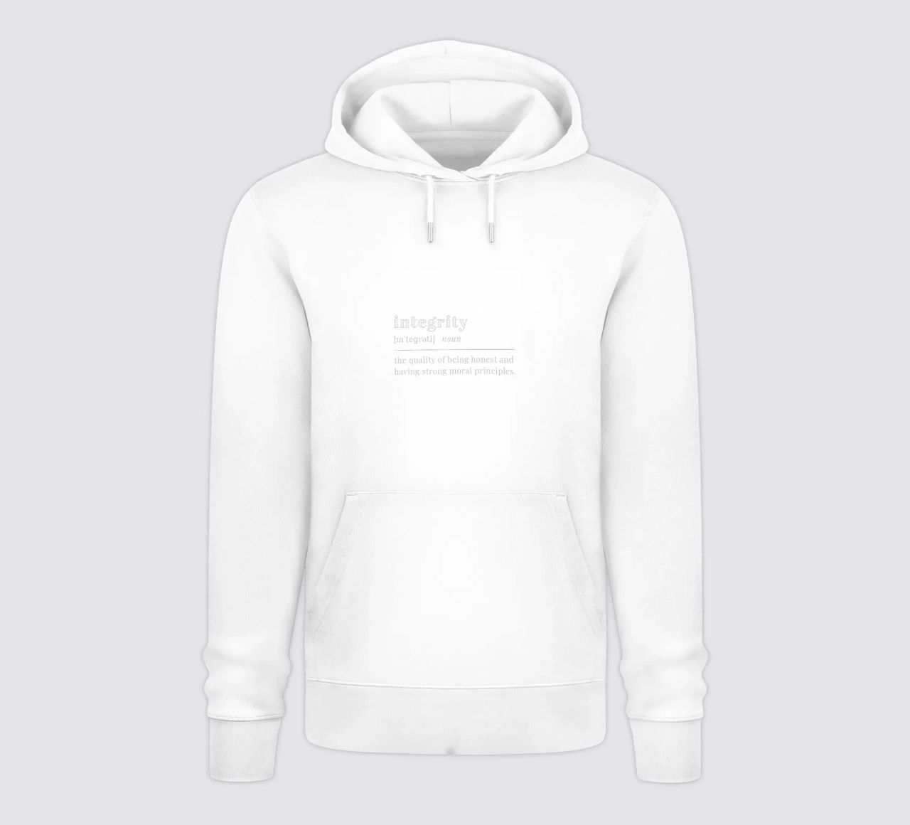 integrity (white text) felpa con cappuccio da pilotpegasus