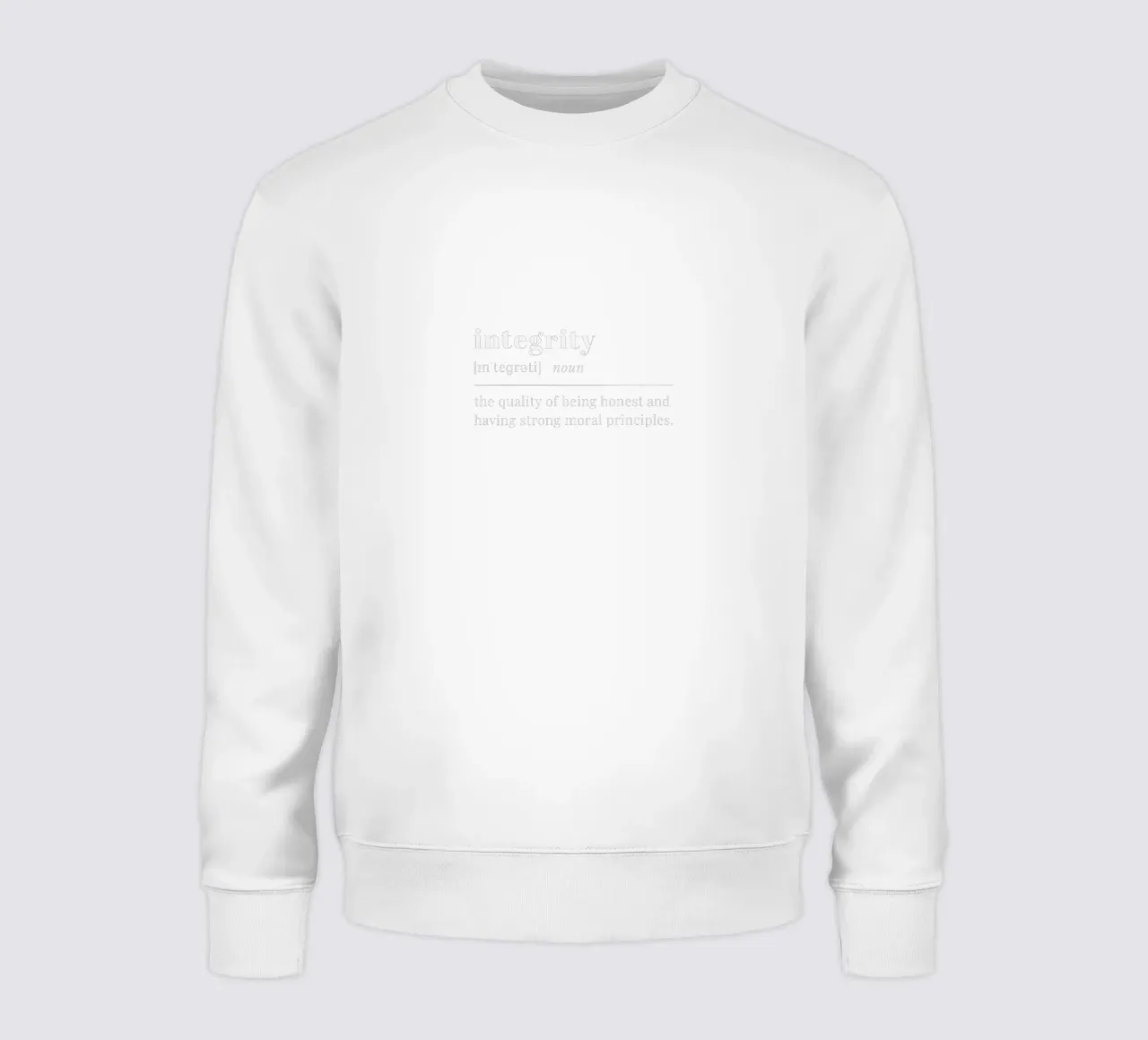 integrity (white text) sweatshirt by pilotpegasus