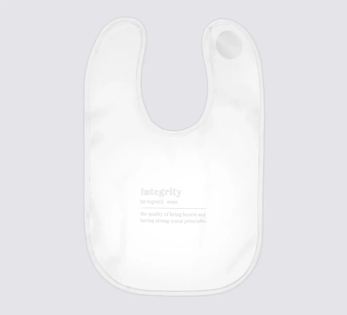 integrity (white text) Babylätzchen von pilotpegasus