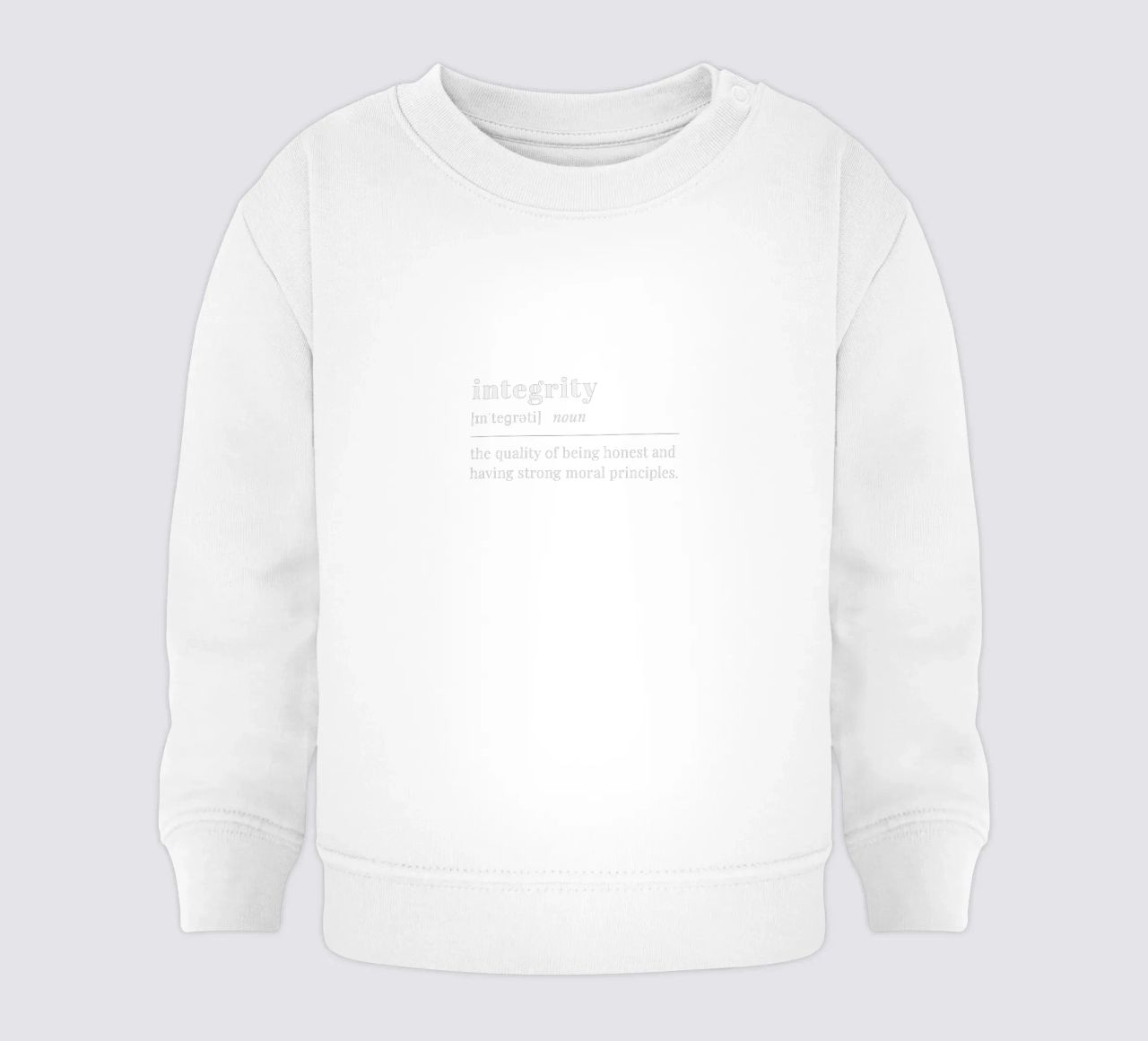 integrity (white text) felpa neonato da pilotpegasus