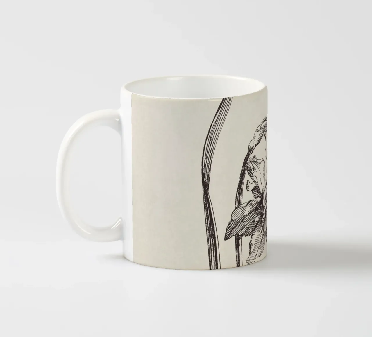 Daffodil Flower Sketch no. 2 tazza in ceramica da apoloprints