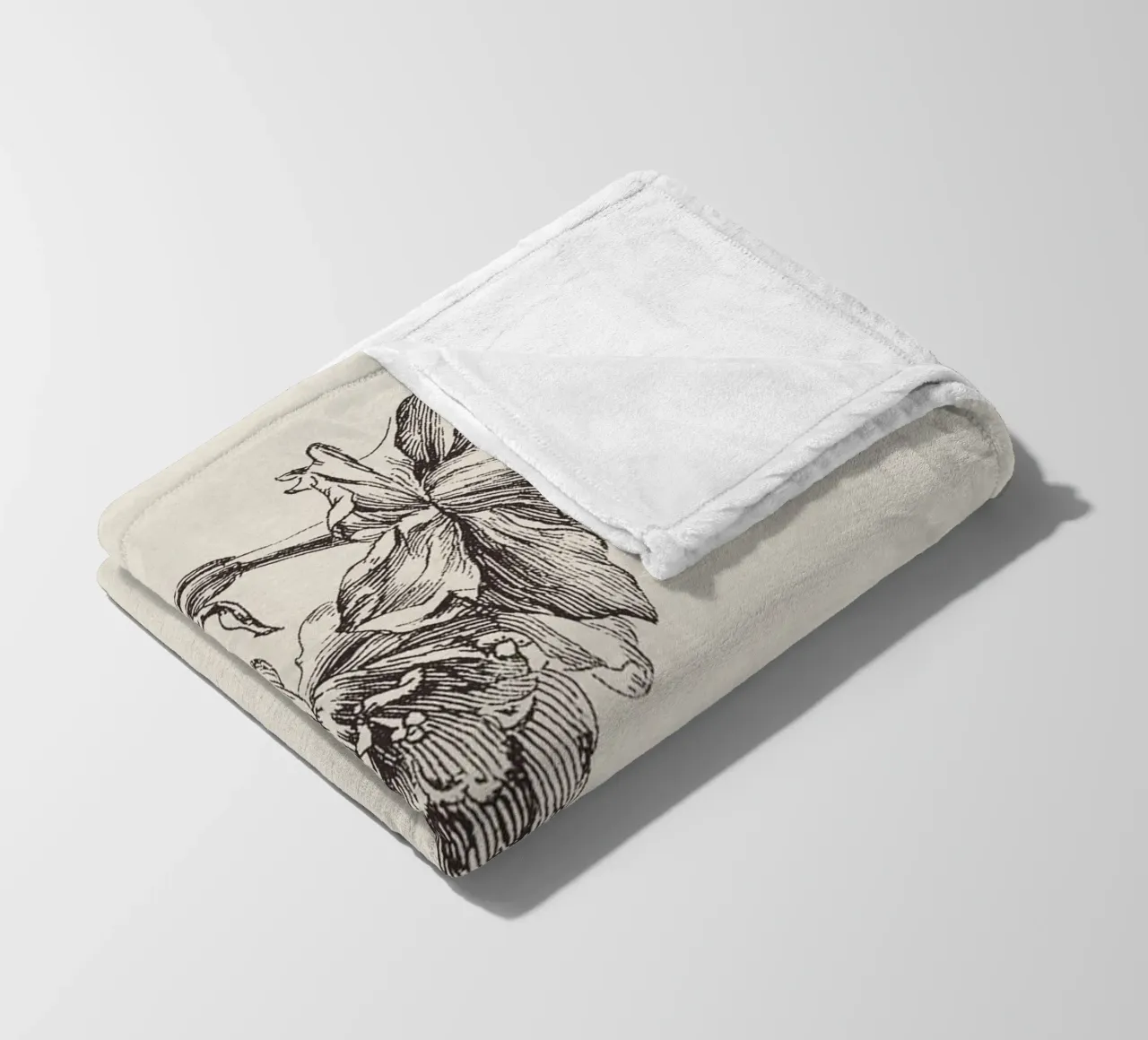 Daffodil Flower Sketch no. 2 coperta in pile da apoloprints