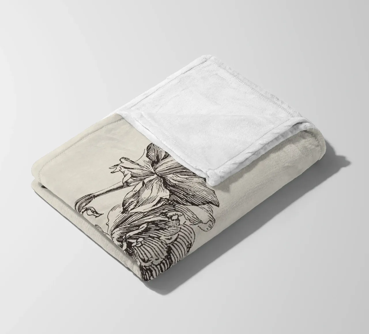 Daffodil Flower Sketch no. 2 coperta in pile da apoloprints