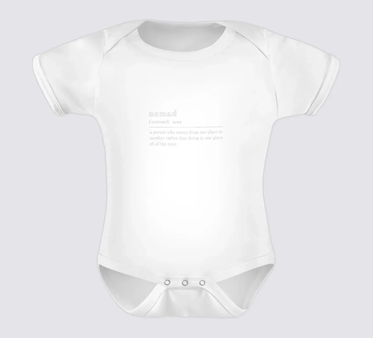 nomad (white text) body neonato maniche corte da pilotpegasus