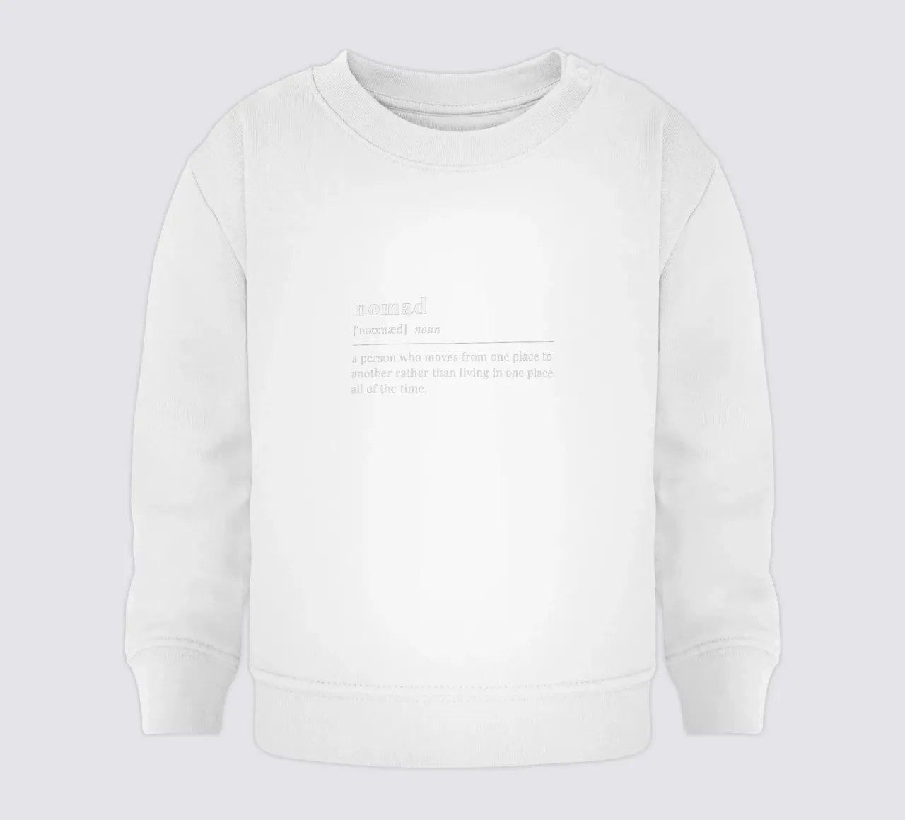 nomad (white text) felpa neonato da pilotpegasus