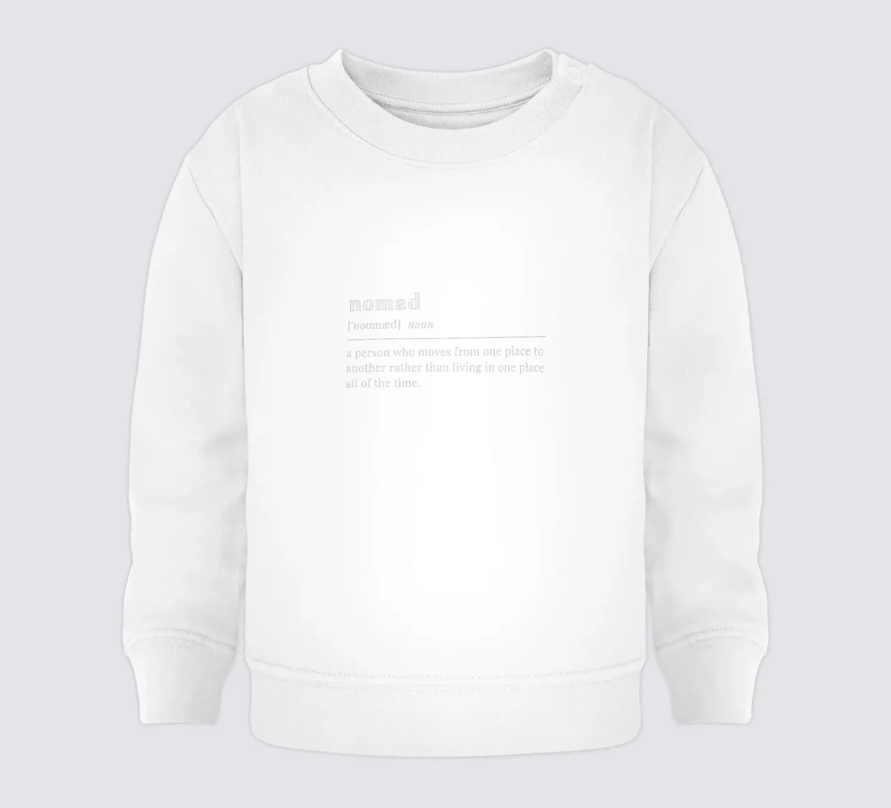 nomad (white text) felpa neonato da pilotpegasus