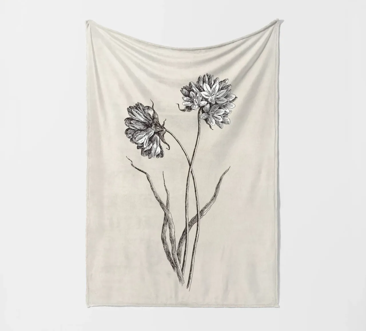 Cluster Lilies Sketch coperta in pile da apoloprints