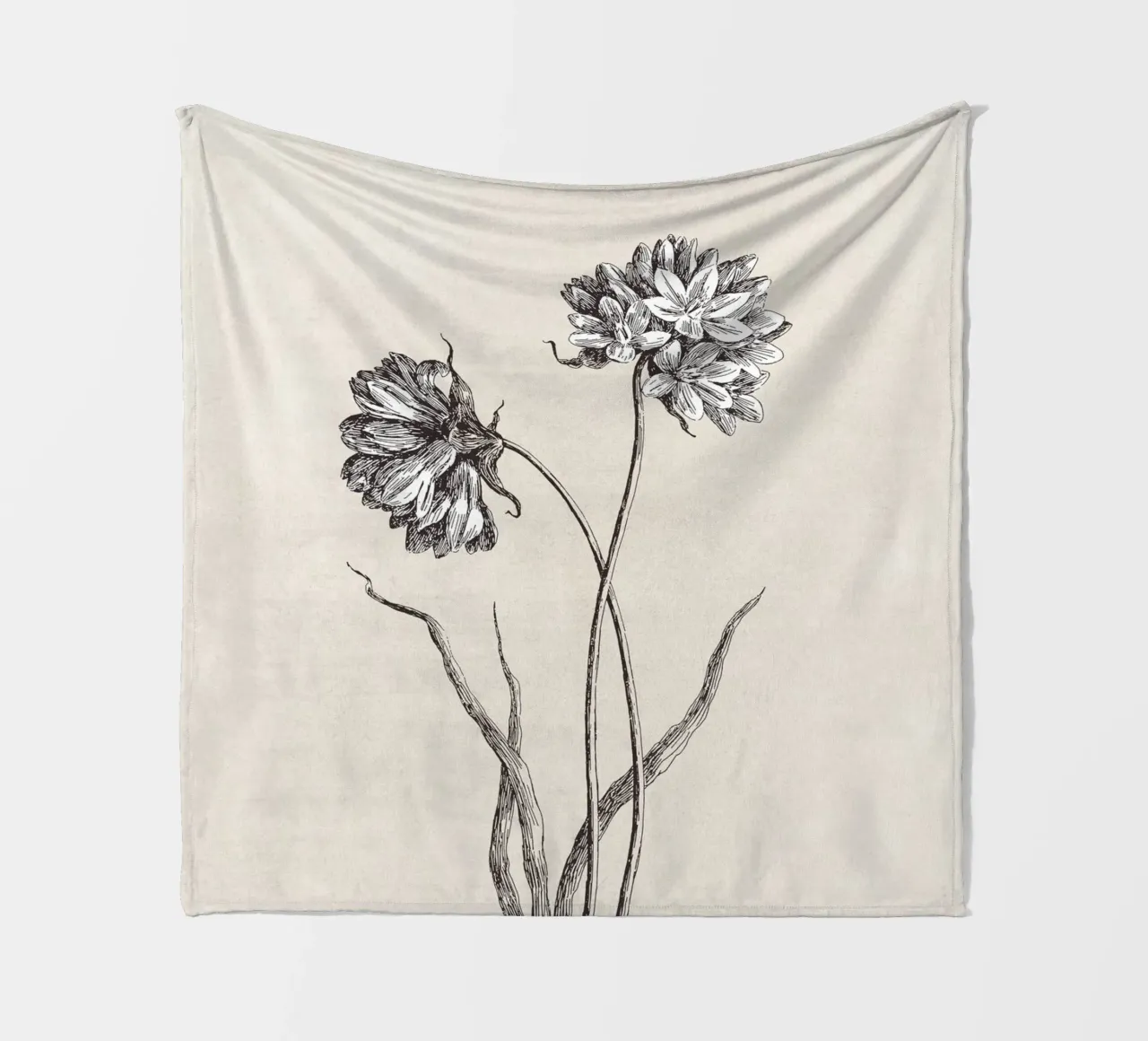 Cluster Lilies Sketch coperta in pile da apoloprints