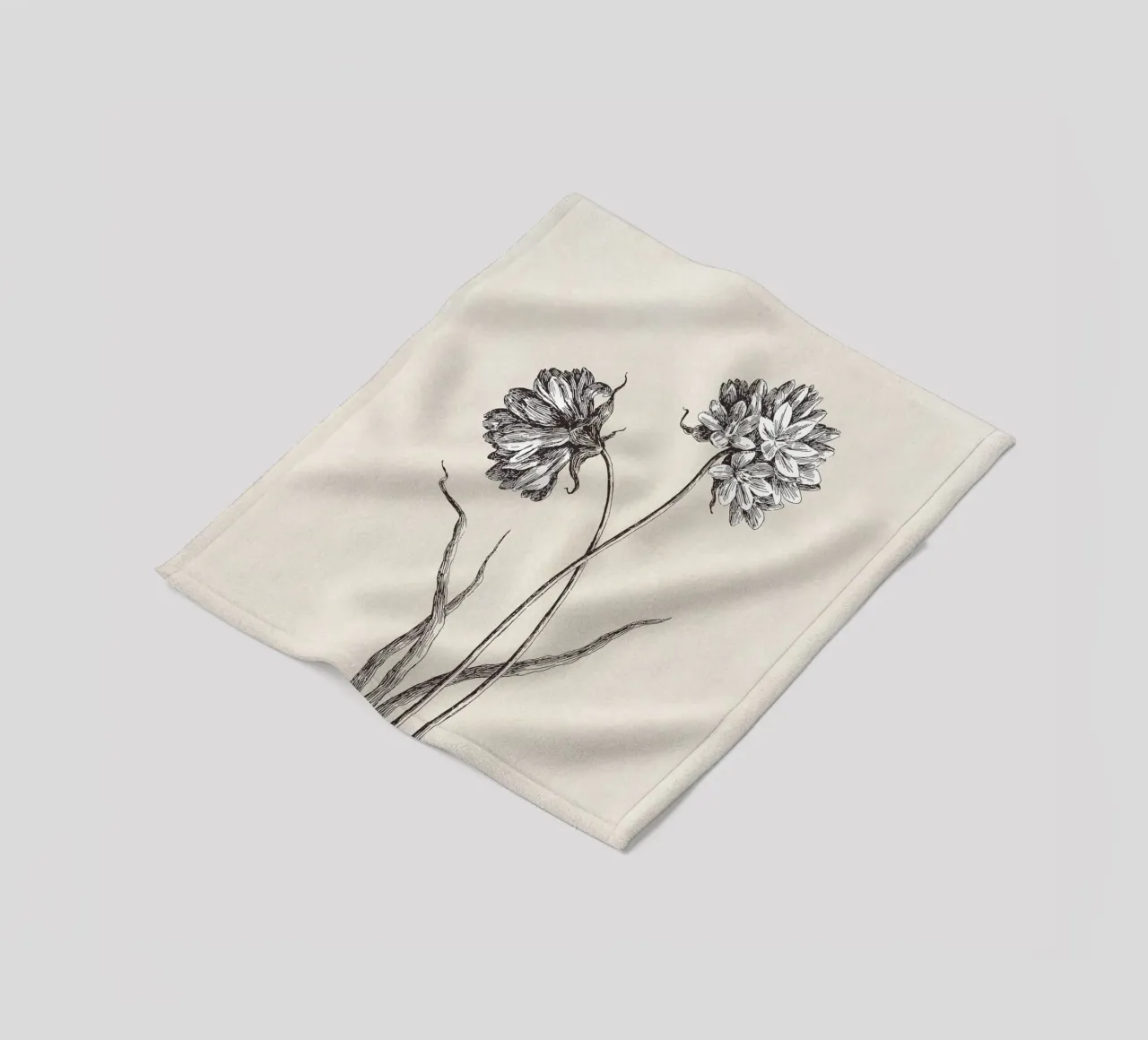 Cluster Lilies Sketch coperta in pile da apoloprints
