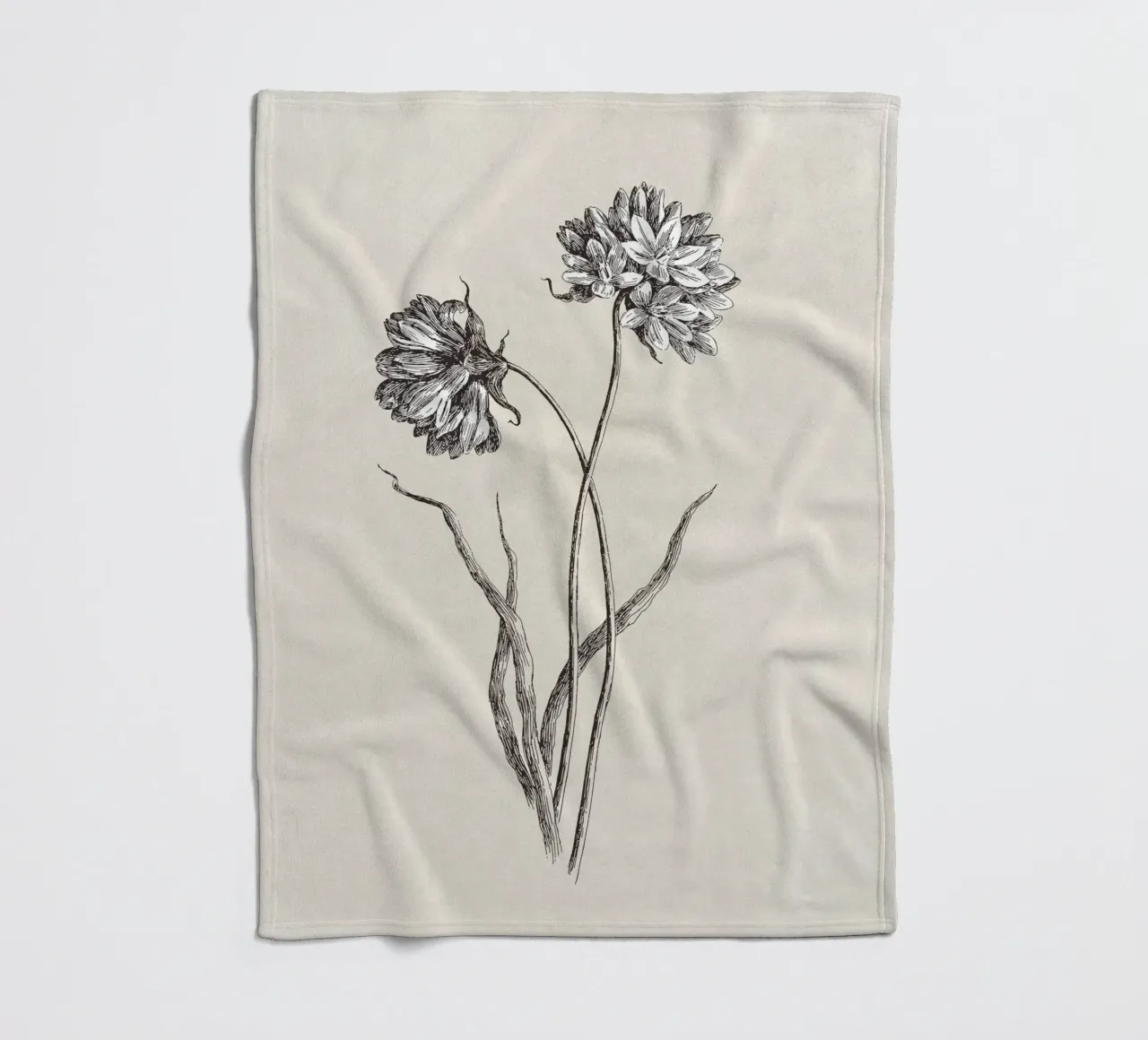Cluster Lilies Sketch coperta in pile da apoloprints