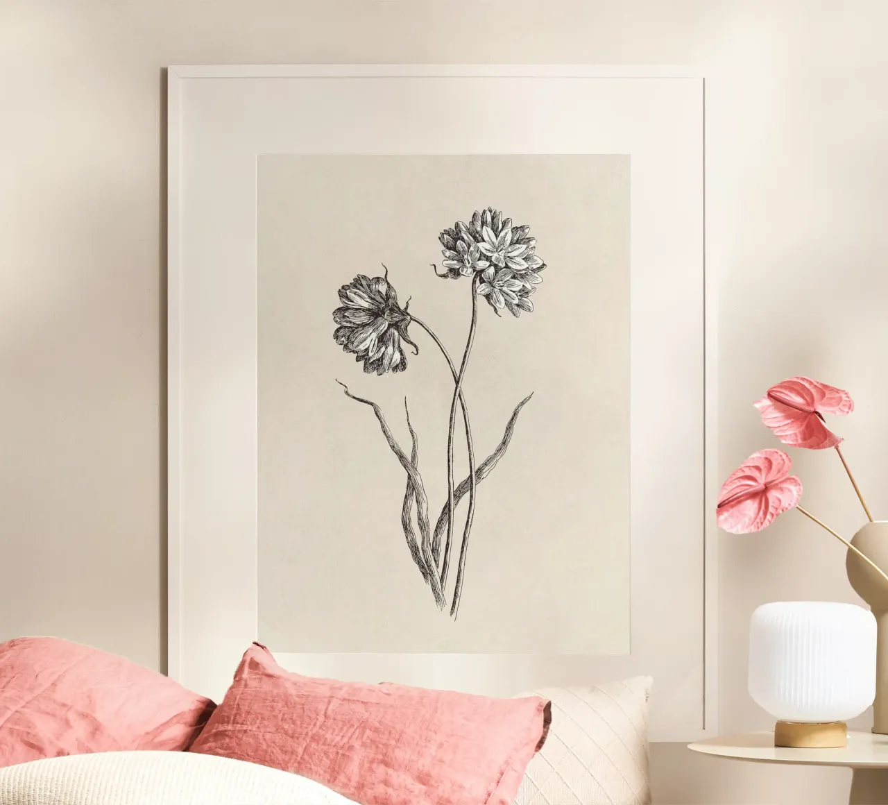 Cluster Lilies Sketch carta hahnemühle da apoloprints