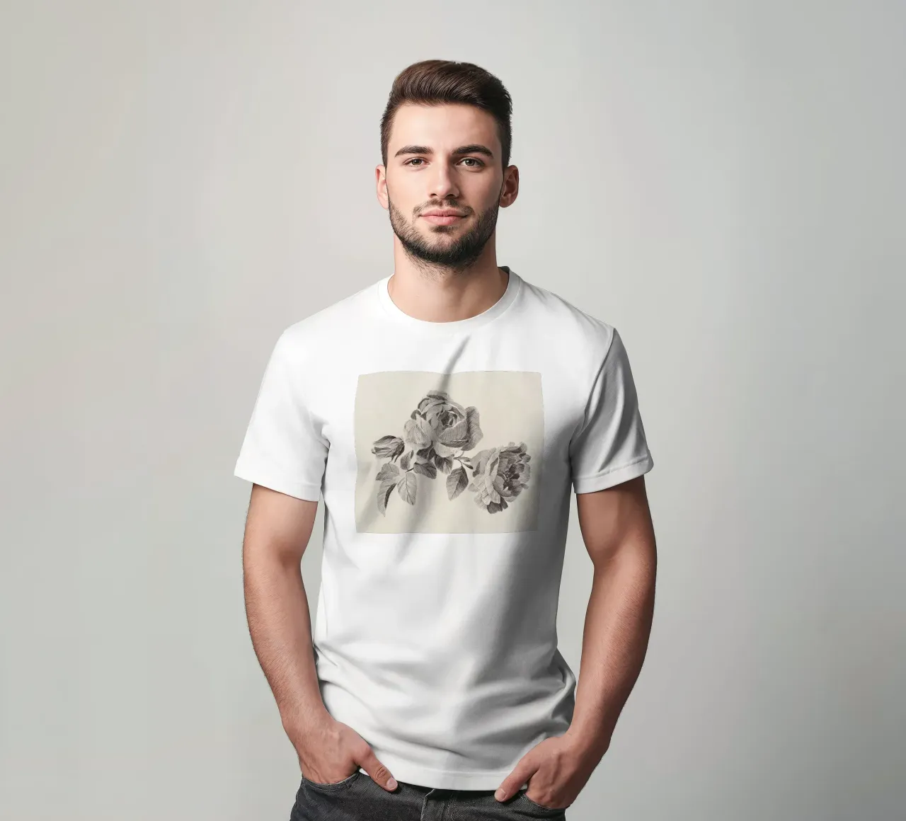 Roses Sketch no. 2 t-shirt da apoloprints