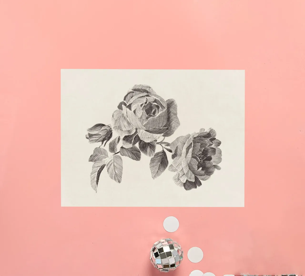 Roses Sketch no. 2 sticker by apoloprints