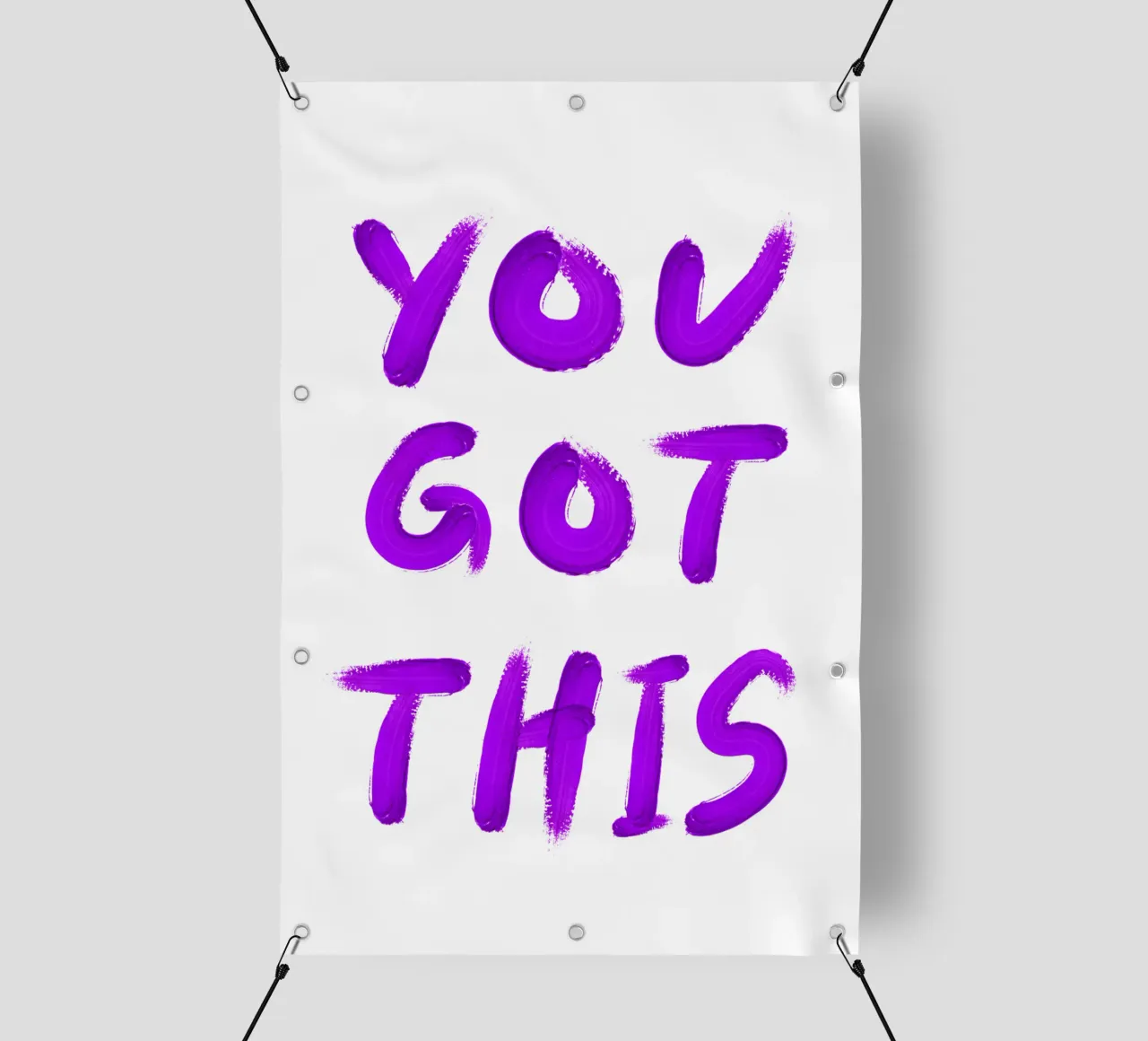 You Got This Brush Purple PVC Plane von Typo Designs