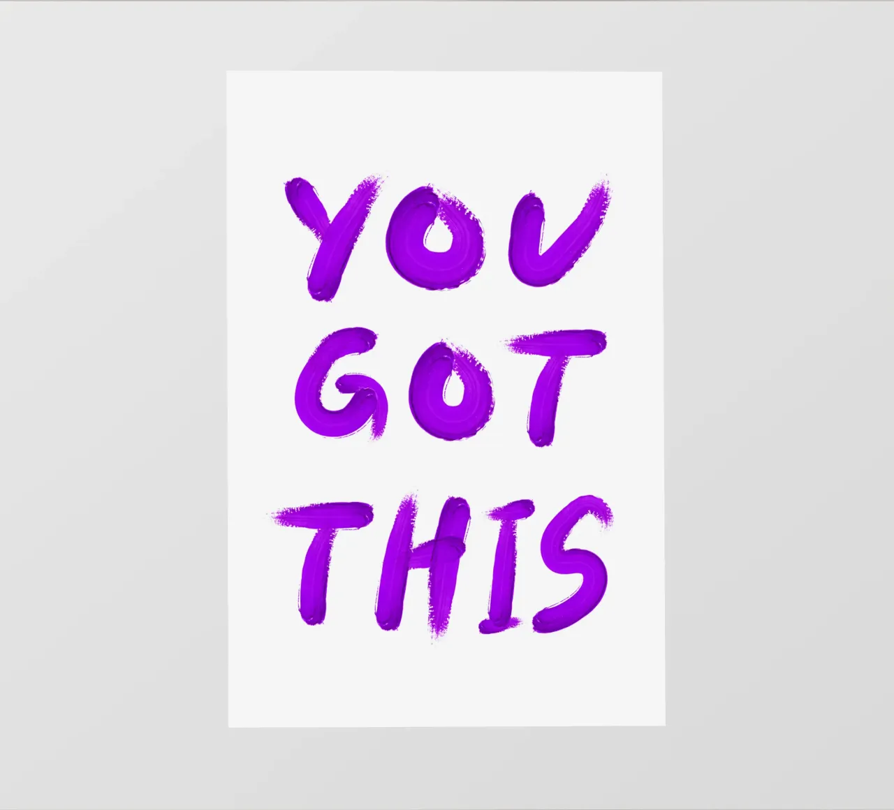 You Got This Brush Purple PVC Plane von Typo Designs