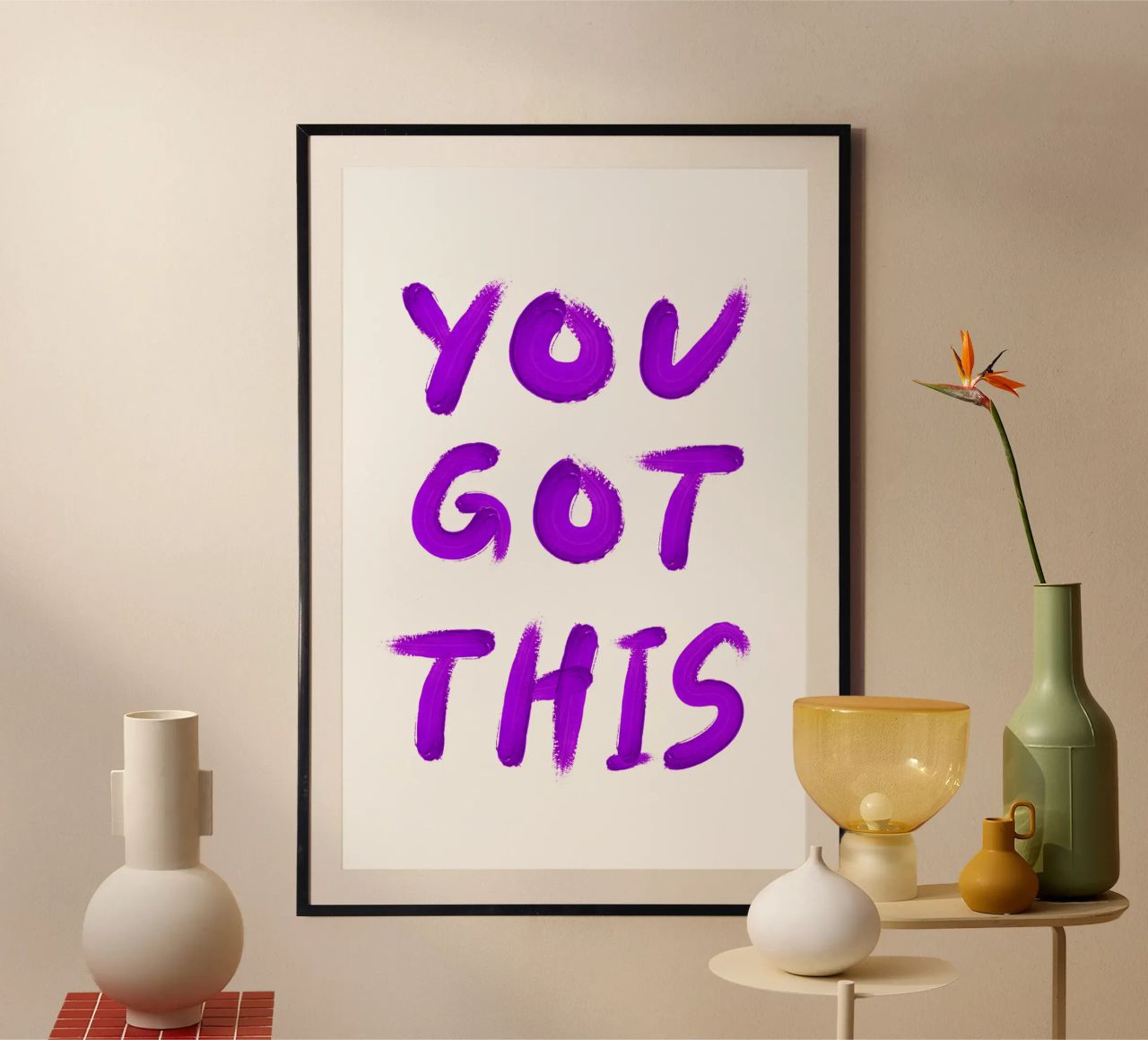 You Got This Brush Purple Poster von Typo Designs