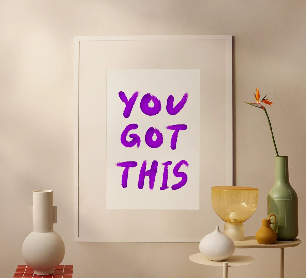 You Got This Brush Purple Poster von Typo Designs