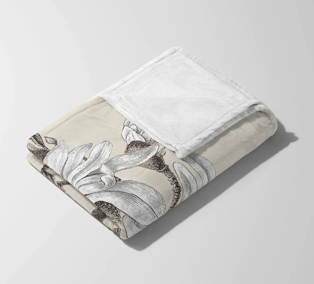 Magnolia Flower Sketch no. 2 coperta in pile da apoloprints