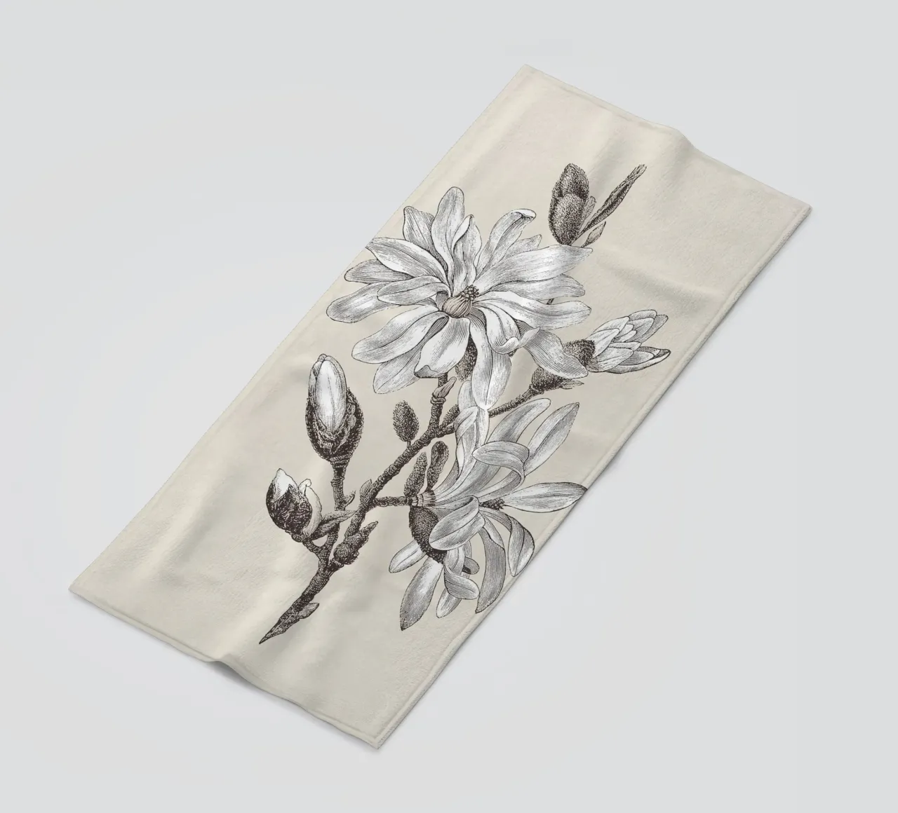 Magnolia Flower Sketch no. 2 telo mare da apoloprints