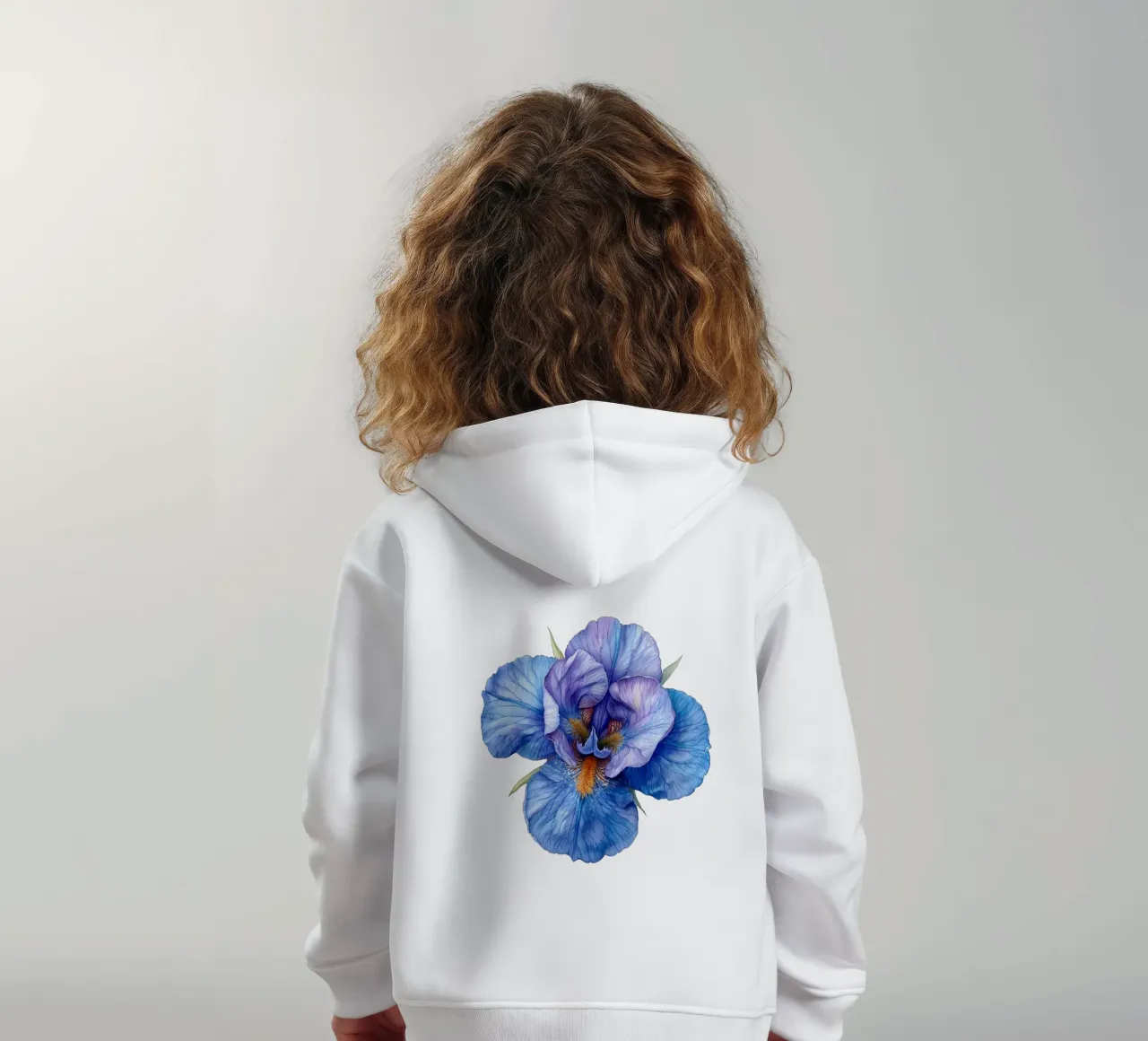 Iris Flower 2 kids hoodie by Bold Blooms