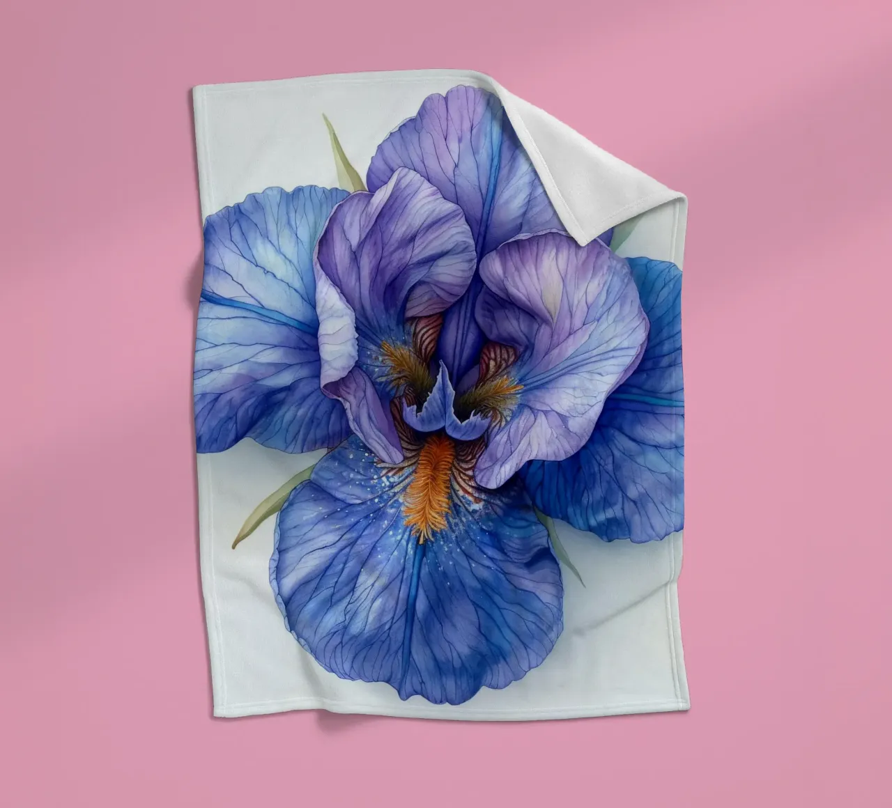 Fiore di iris 2 coperta in pile da Bold Blooms
