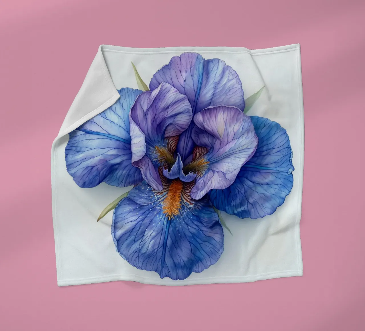 Fiore di iris 2 coperta in pile da Bold Blooms