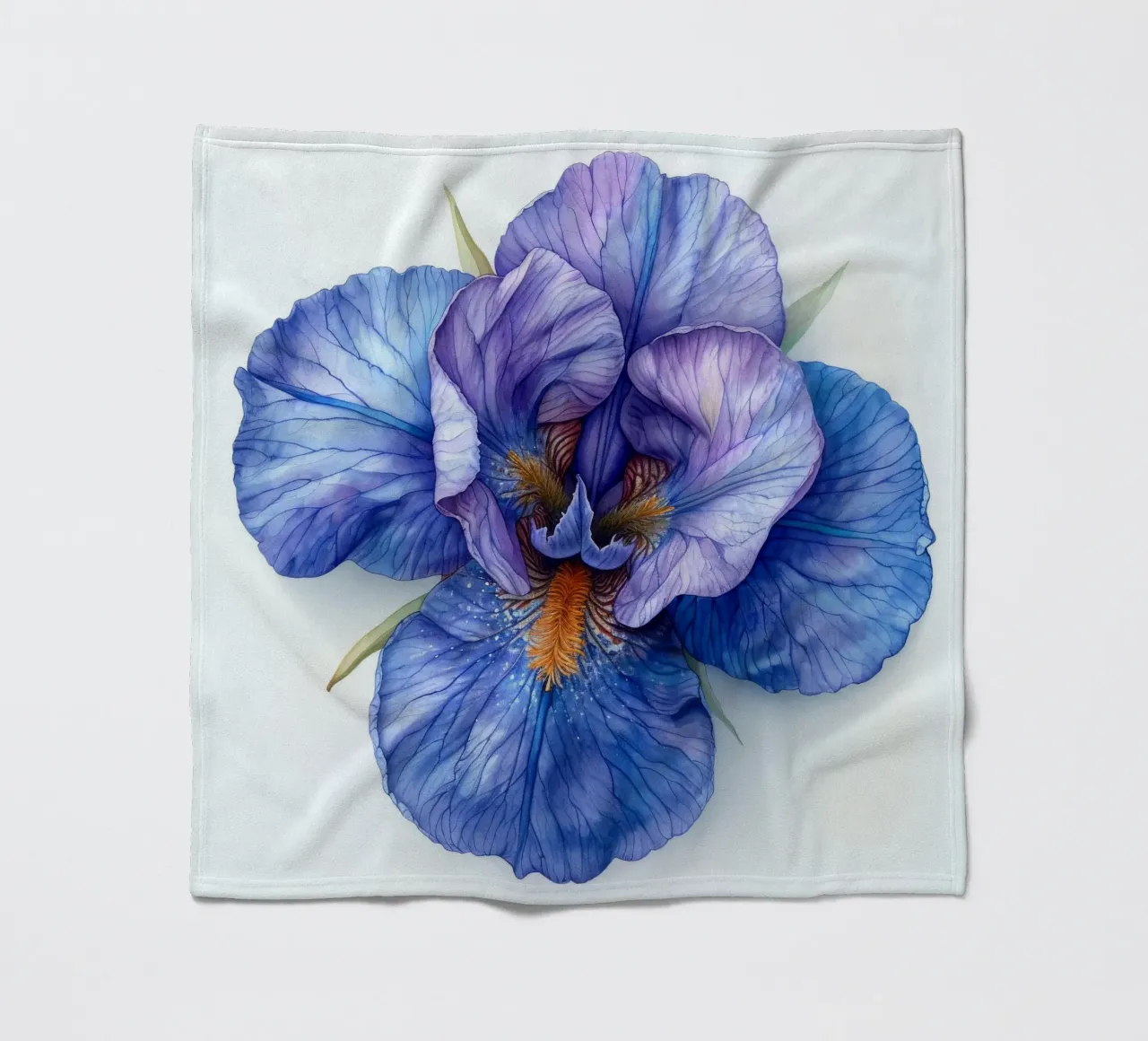 Fiore di iris 2 coperta in pile da Bold Blooms