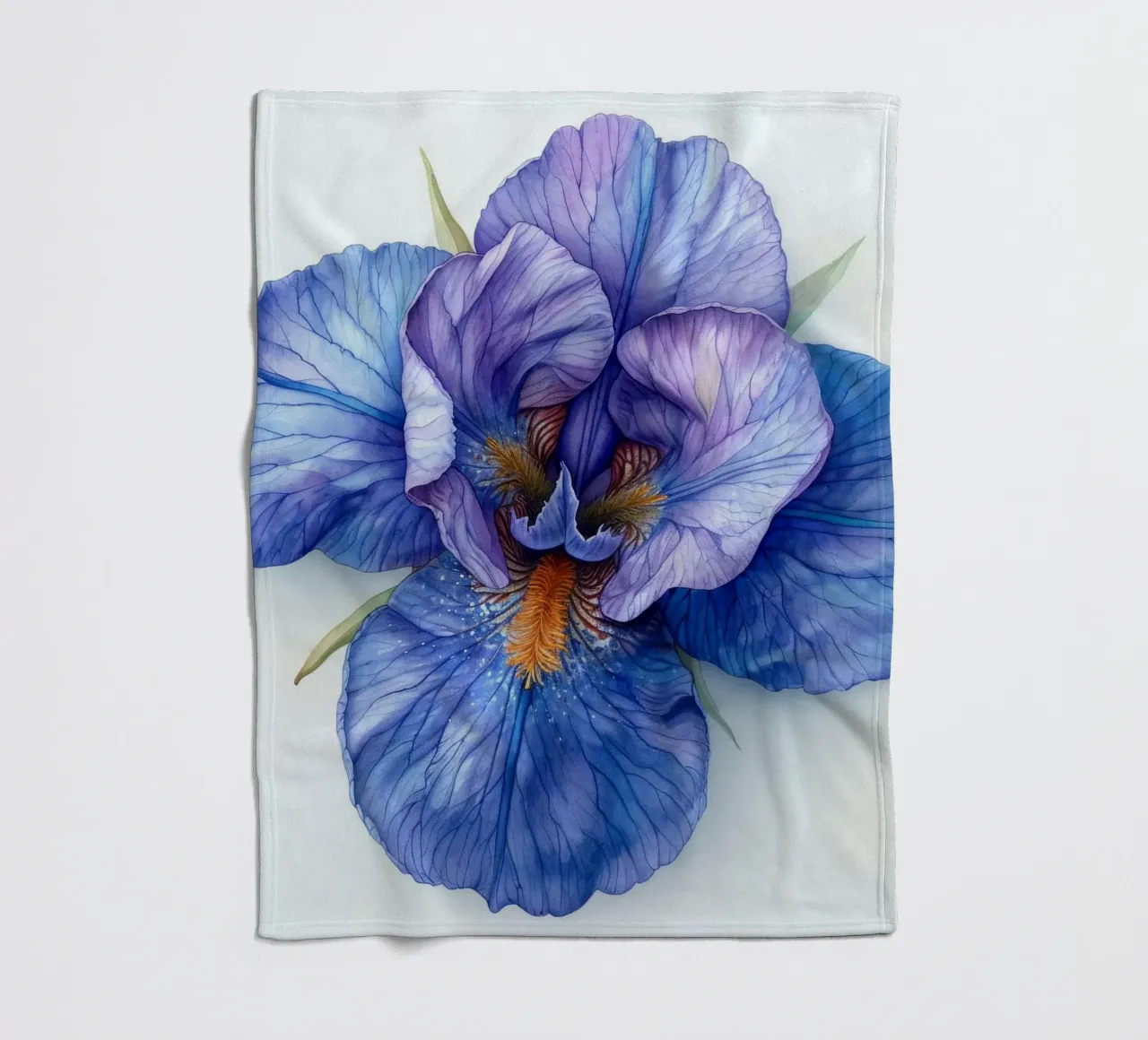 Fiore di iris 2 coperta in pile da Bold Blooms