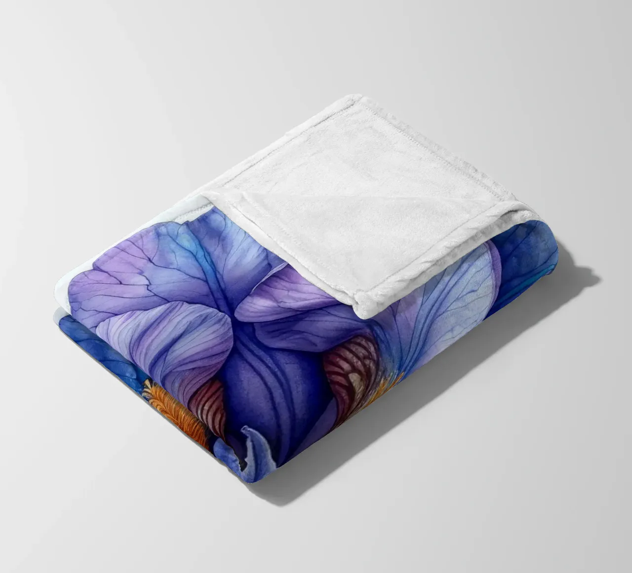 Fiore di iris 2 coperta in pile da Bold Blooms