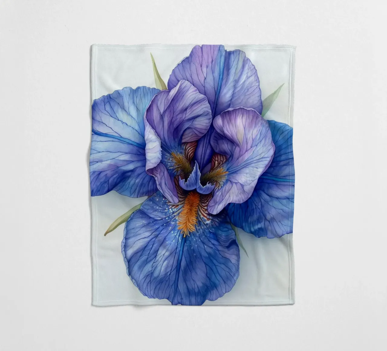 Fiore di iris 2 coperta in pile da Bold Blooms