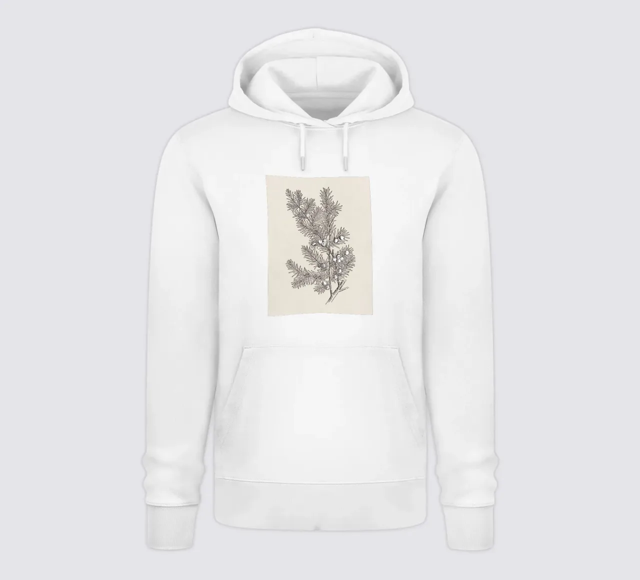 Juniper Branch Sketch no. 2 felpa con cappuccio da apoloprints