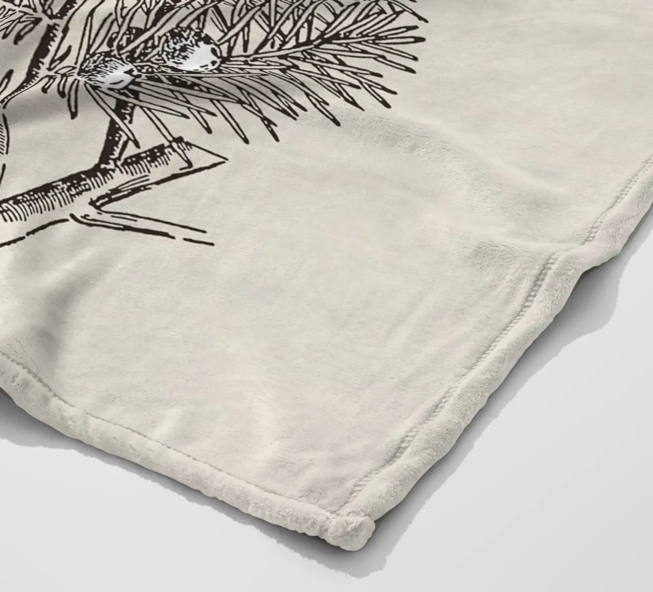 Juniper Branch Sketch no. 2 coperta in pile da apoloprints